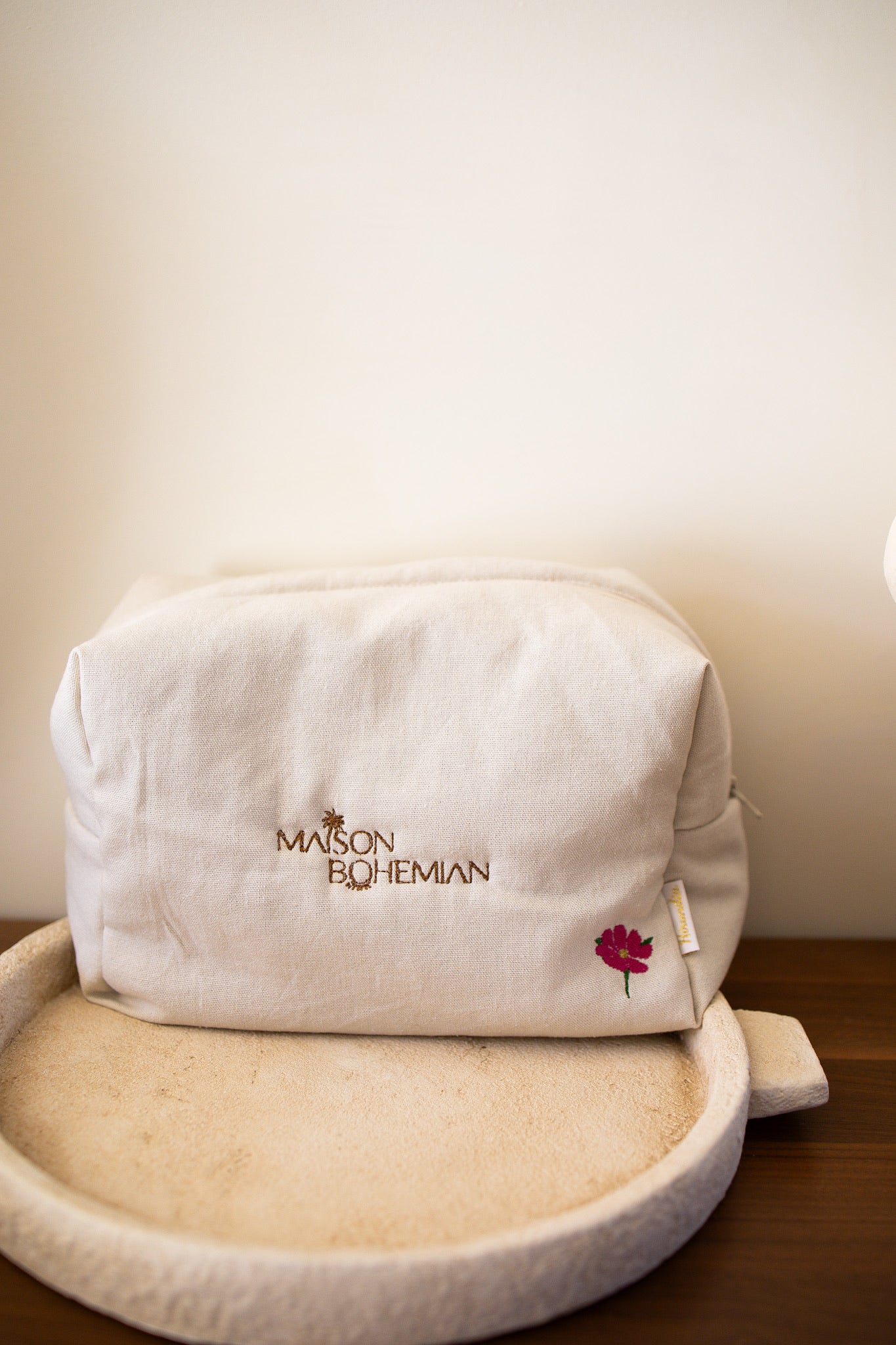 Trousse de toilette "lin" - personnalisable