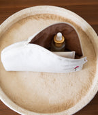 Grande trousse demi-lune "lin" - personnalisable