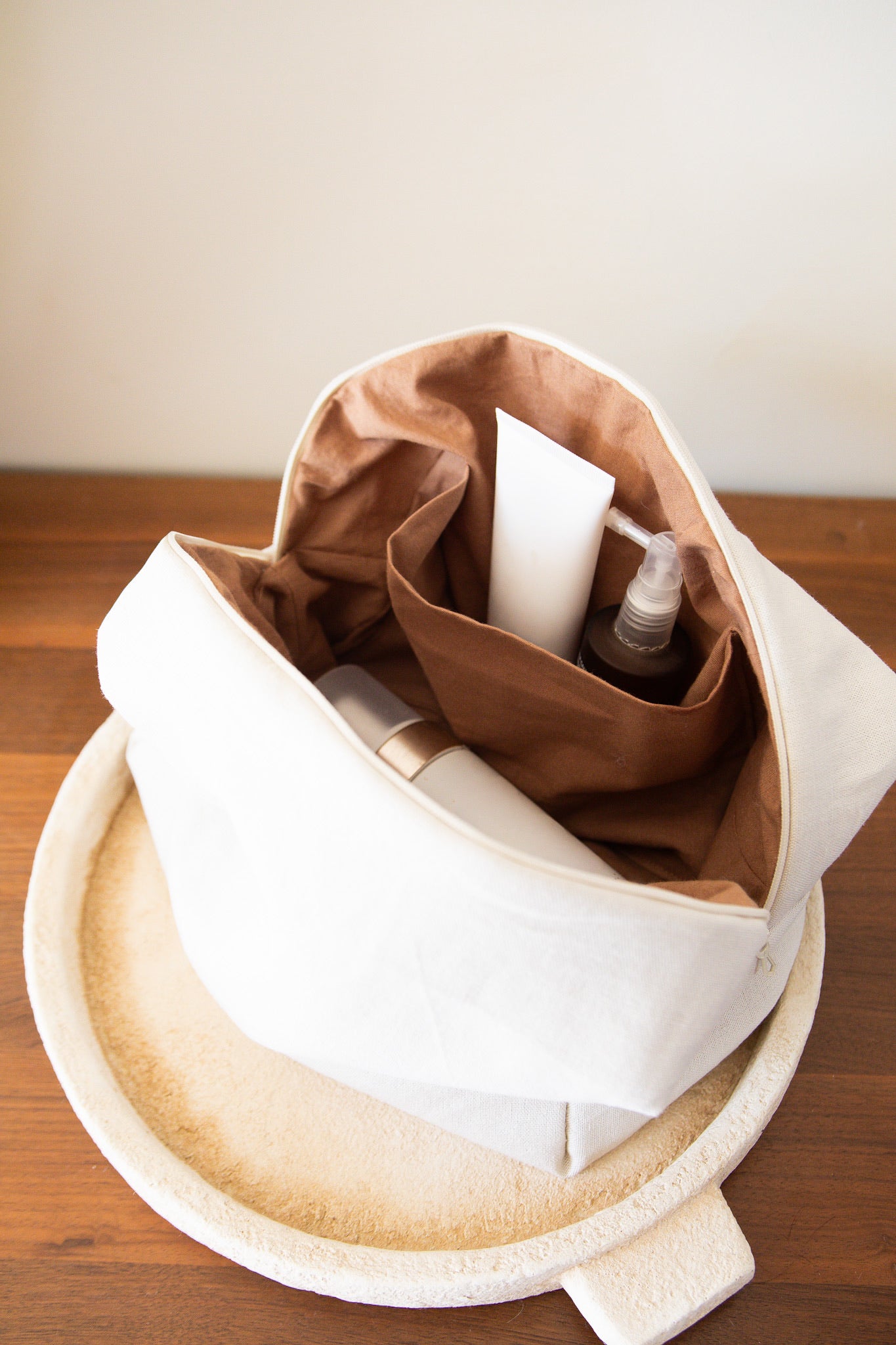 Trousse de toilette "lin" - personnalisable