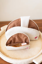 Duo trousses demi-lune "lin" - personnalisable