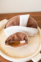 Duo trousses demi-lune "lin" - personnalisable
