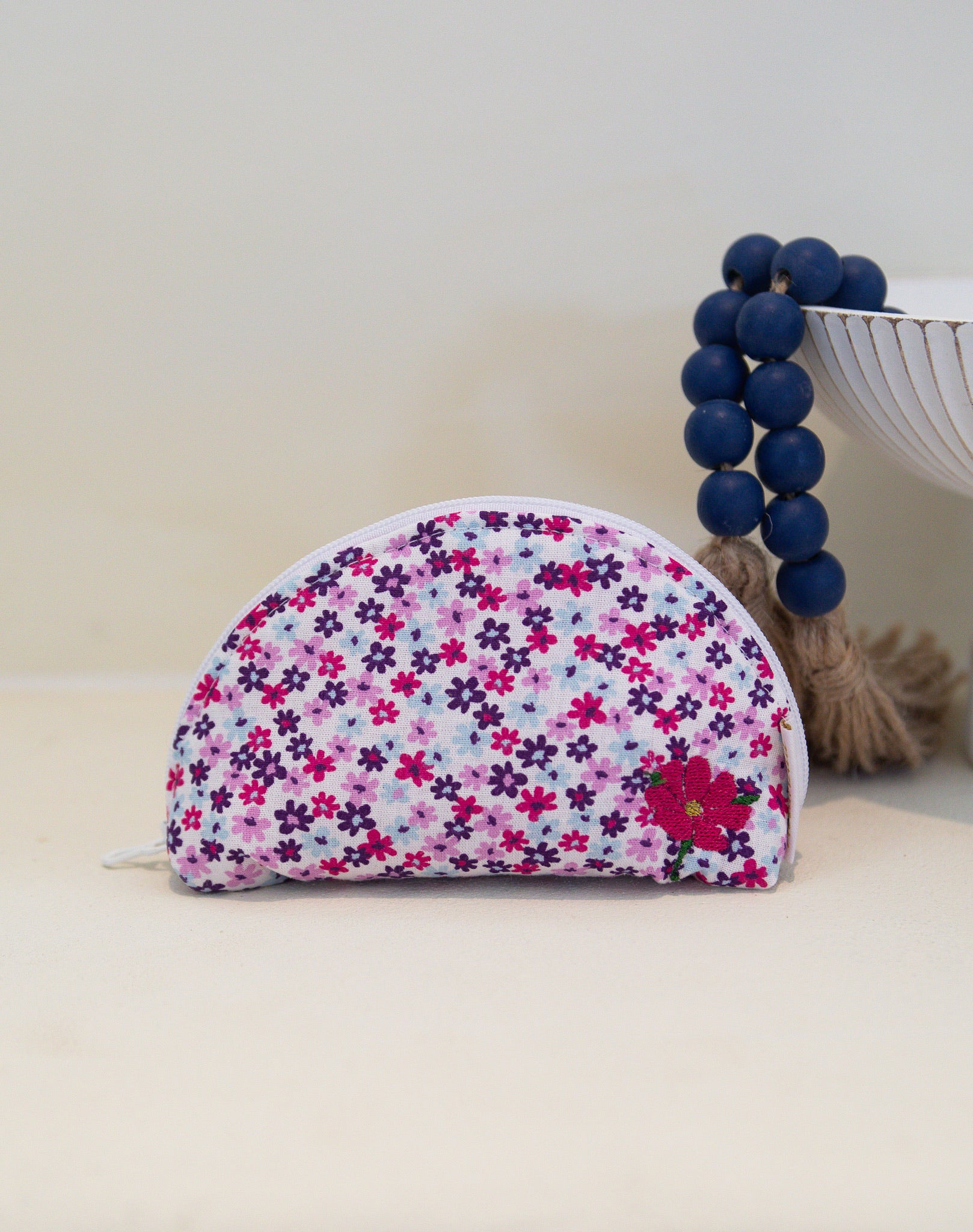 Petite trousse demi-lune "Eclosion" - personnalisable