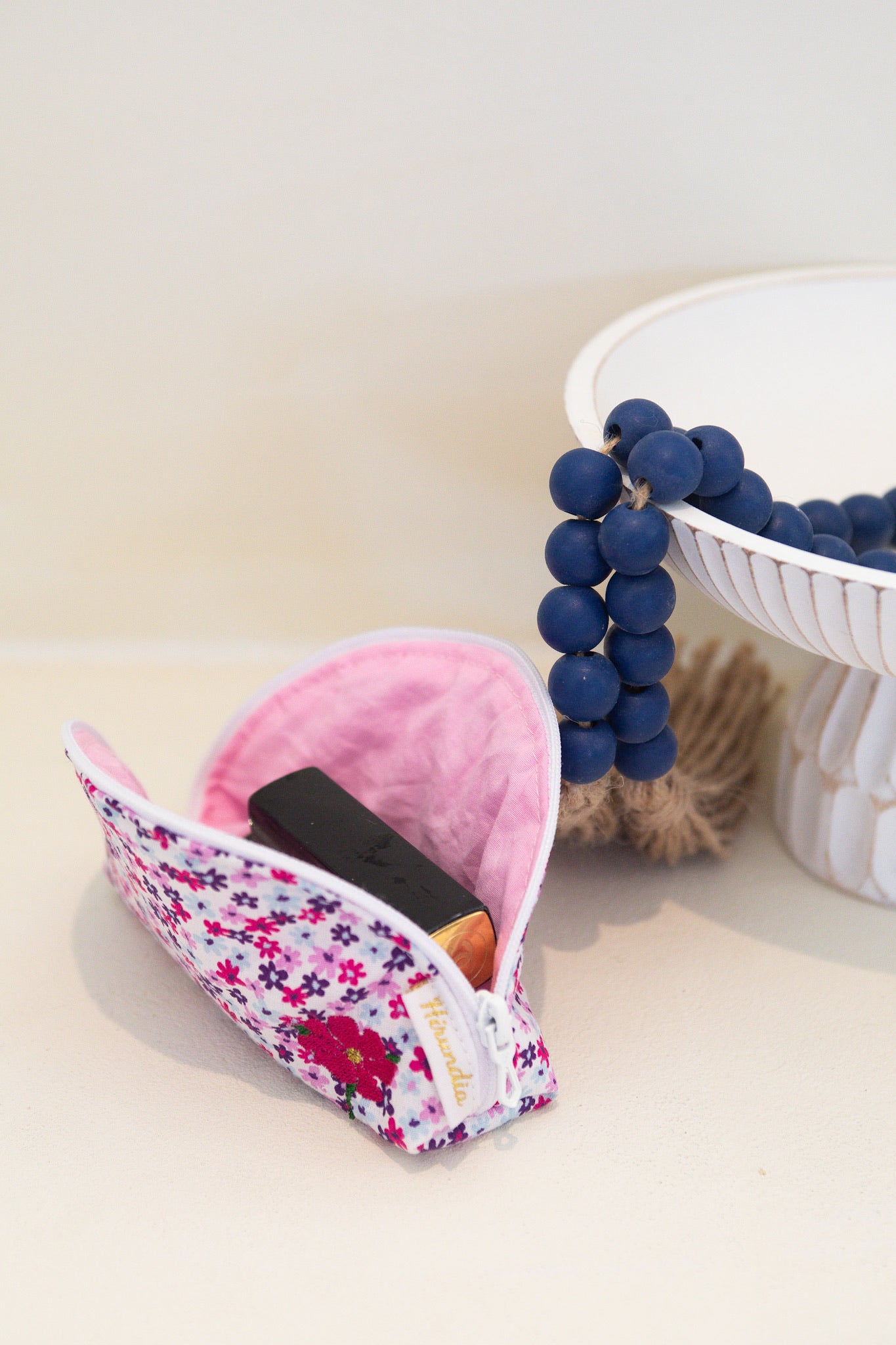Petite trousse demi-lune "Eclosion" - personnalisable