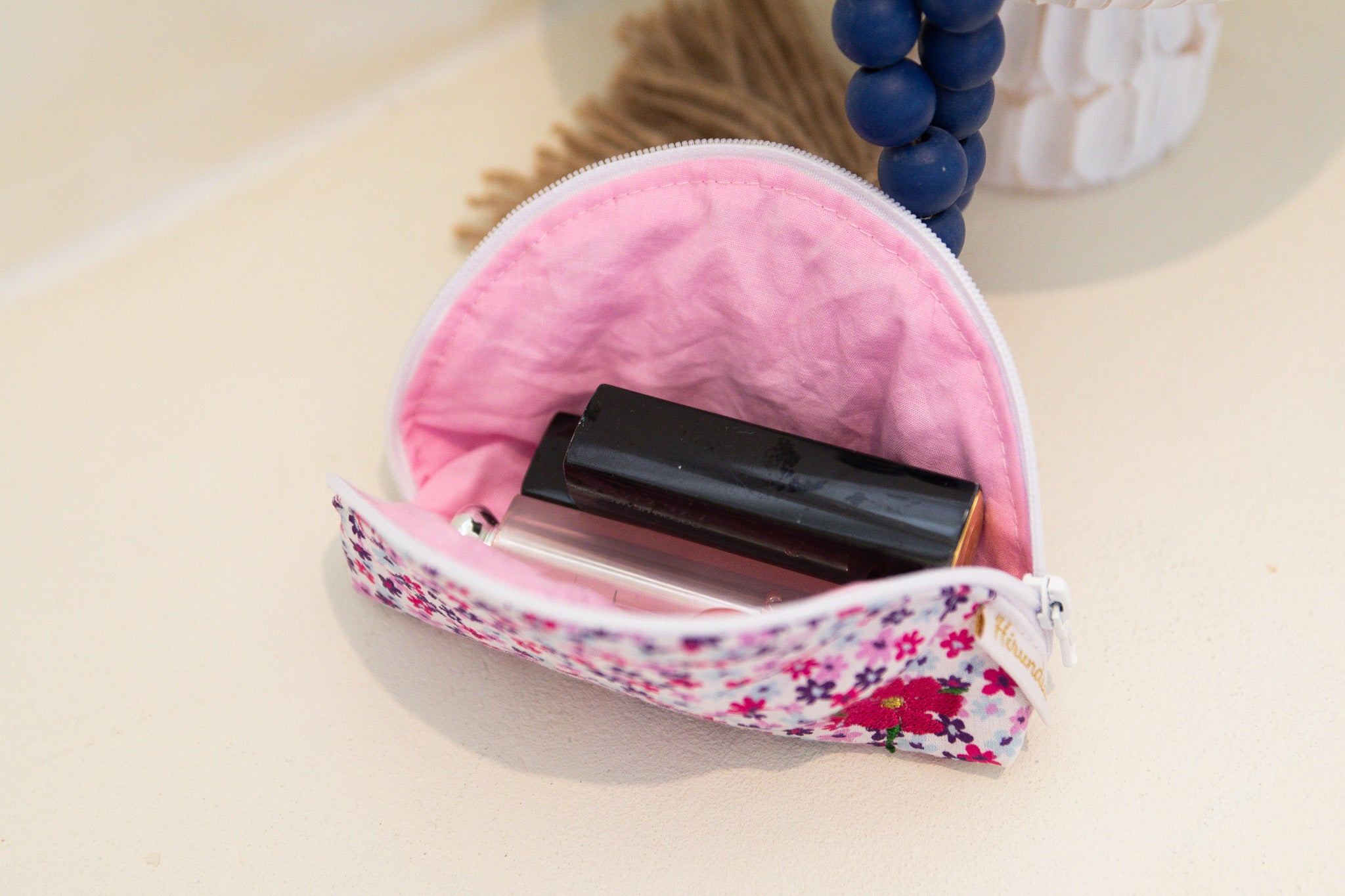 Petite trousse demi-lune "Eclosion" - personnalisable
