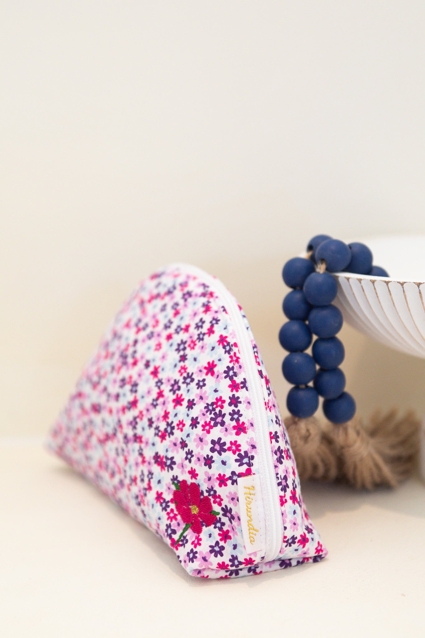 Grande trousse demi-lune "Eclosion" - personnalisable