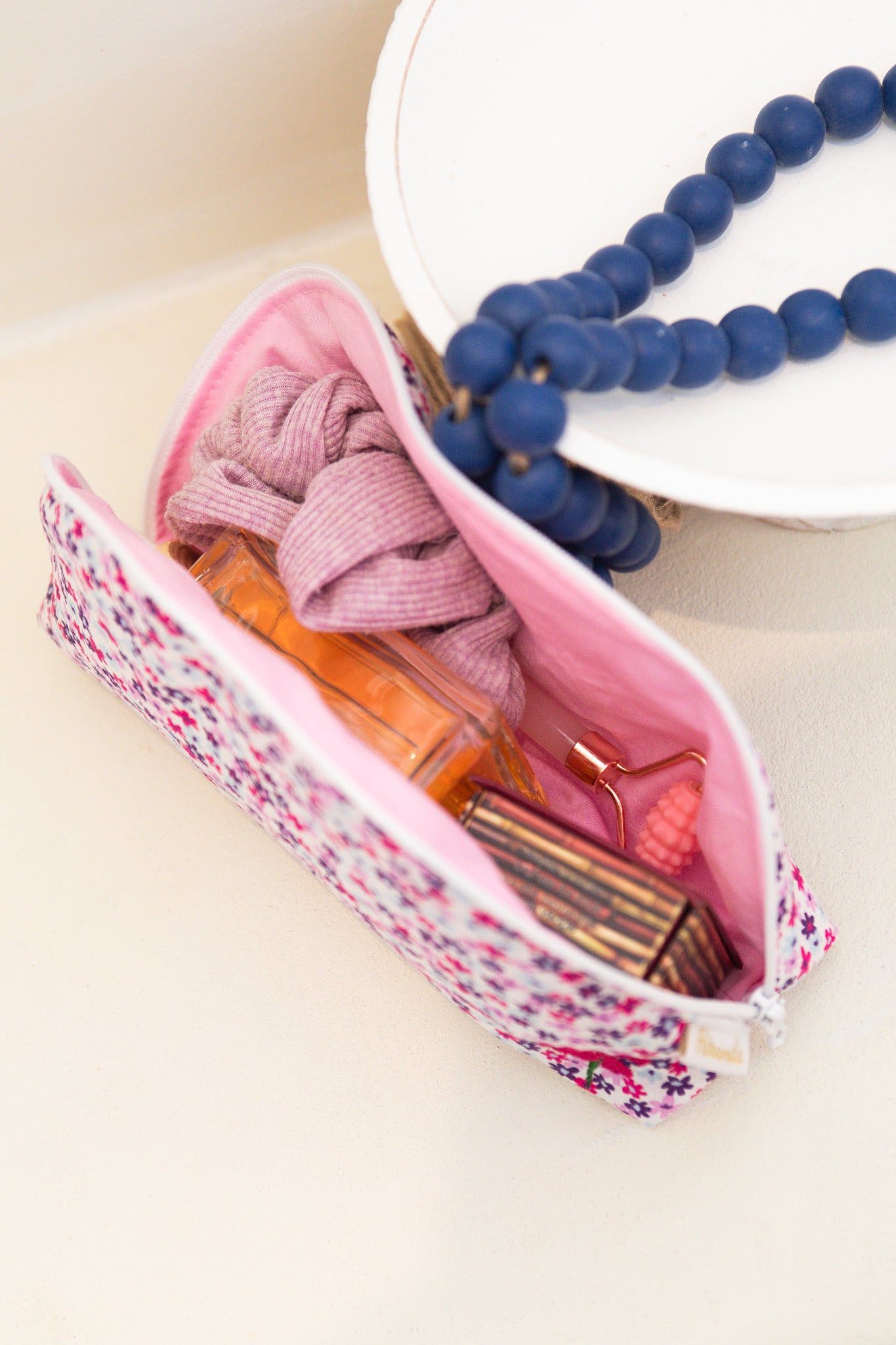 Grande trousse demi-lune "Eclosion" - personnalisable