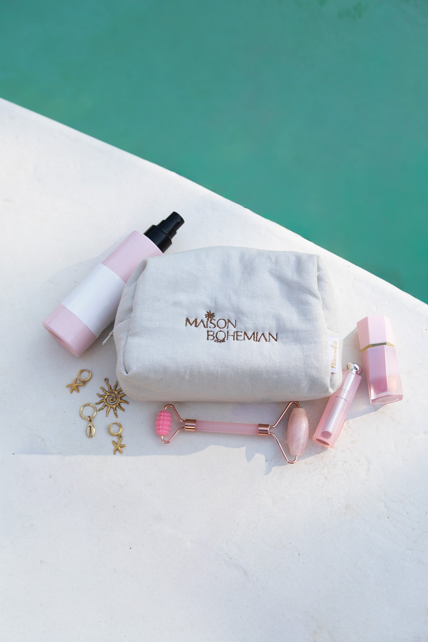 Trousse de beauté "lin" - personnalisable